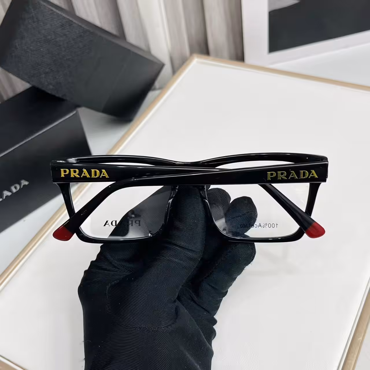 WhatsApp Image 2025-11-20 at 6.36.22 PM (1) Prada Bold Black Square Optical Frame