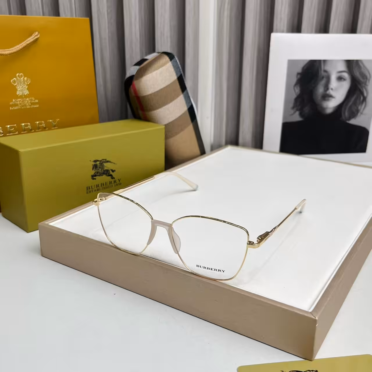 Burberry Lightweight Gold Optical Frame