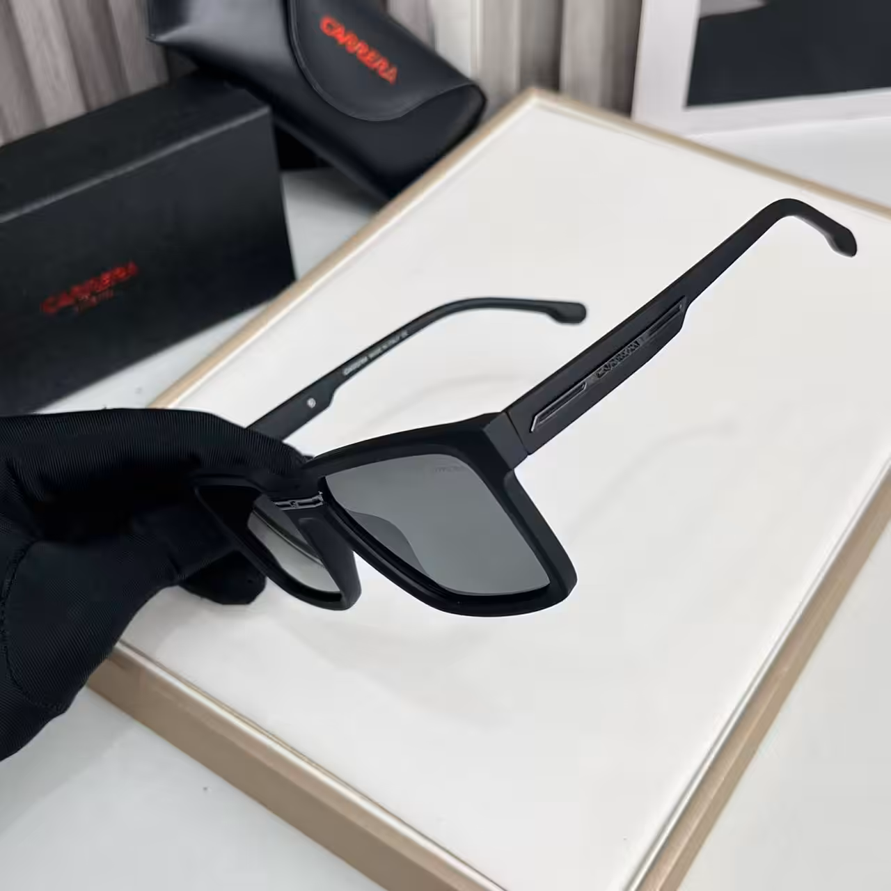 Carrera Black Square Sport Sunglasses