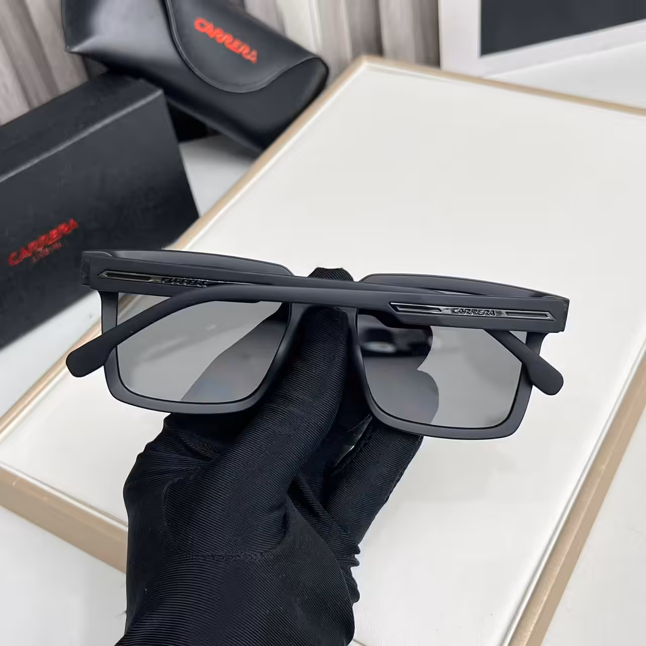 Carrera Black Square Sport Sunglasses