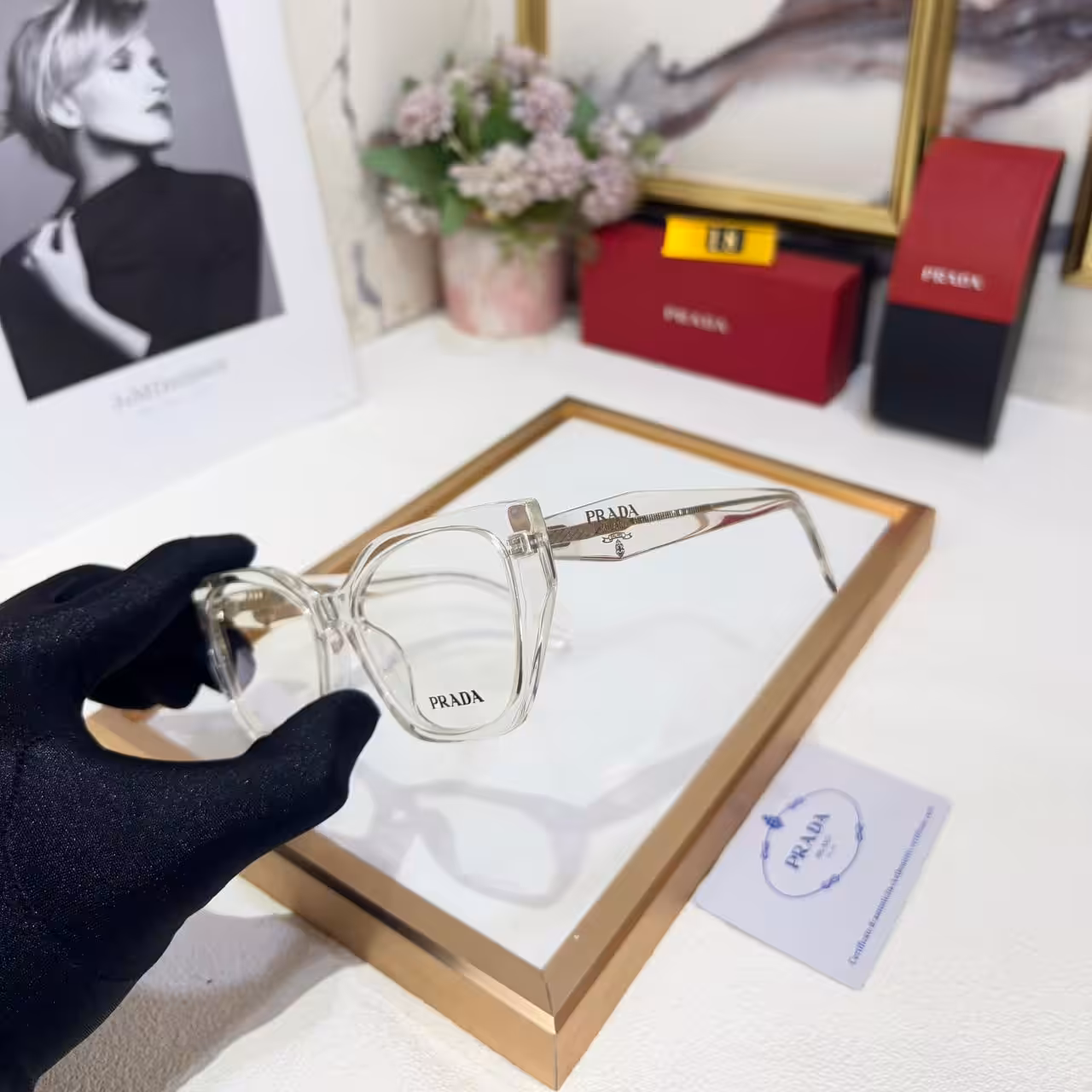 WhatsApp Image 2026-01-08 at 1.58.13 AM (1) Prada Rectangular Transparent Womens Premium Eyeglass