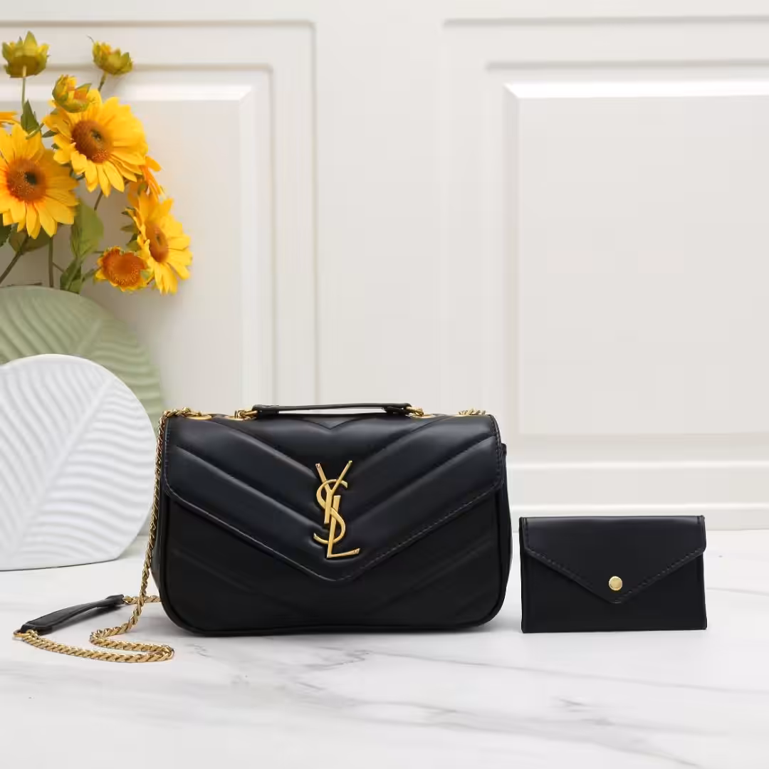 WhatsApp Image 2025-12-14 at 12.06.28 PM YSL Lou Lou Black Color Shoulder Bag (With Box)