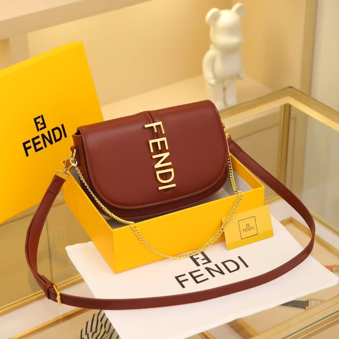 WhatsApp Image 2025-12-18 at 11.36.15 PM Fendi Fendigraphy Maroon Color Shoulder Bag (With Box)