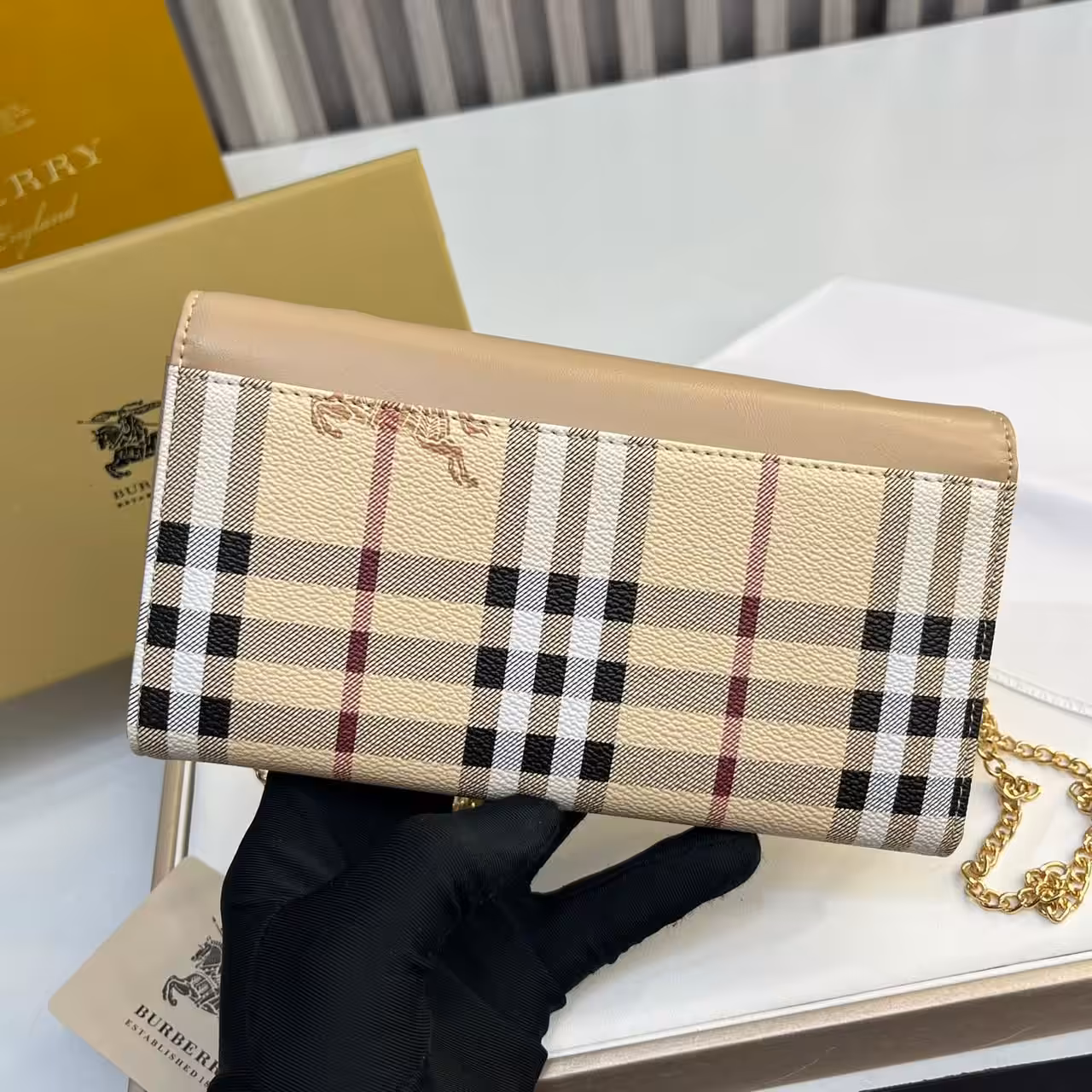 WhatsApp Image 2025-12-19 at 1.56.59 AM Burberry Loxely Apricot Color Crossbody Sling Bag (With Box)