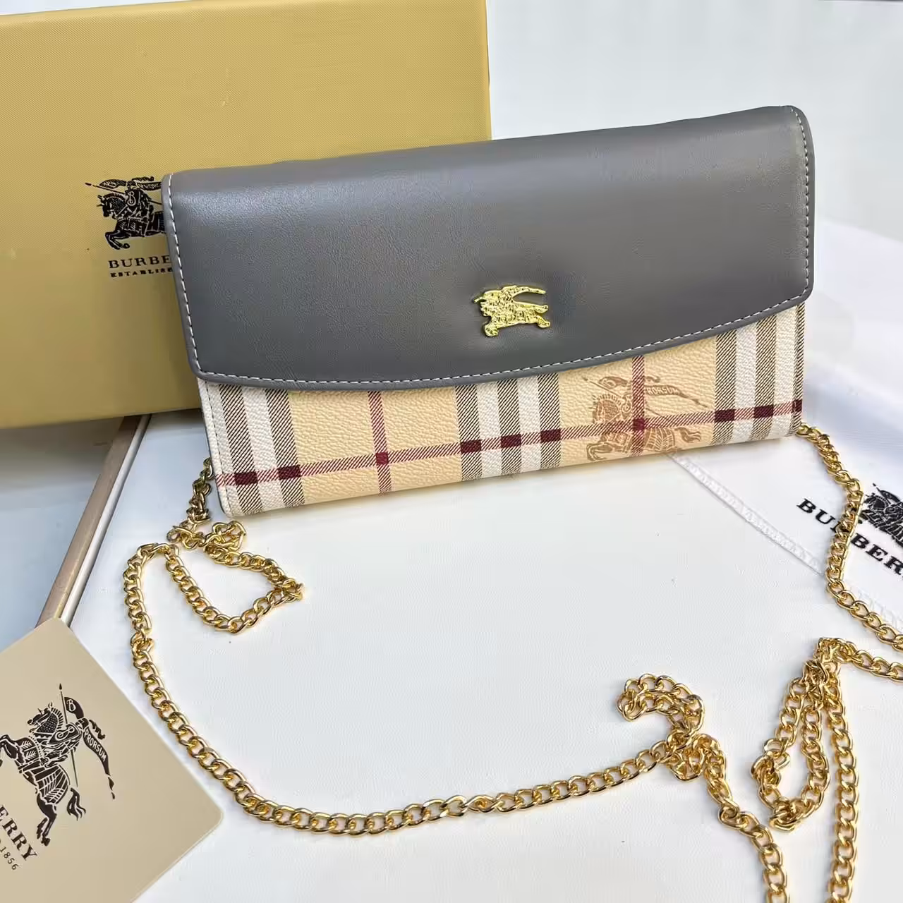 Burberry Loxely Gray Color Crossbody Sling Bag (With Box)