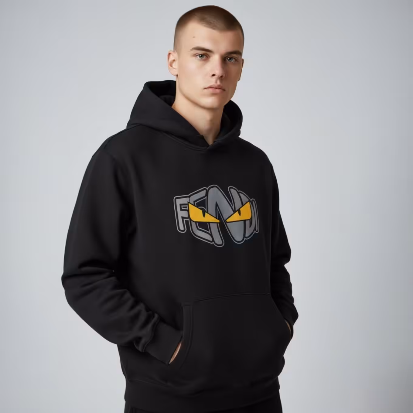 Fendi Black Full Sleeve Men’s Hoodie