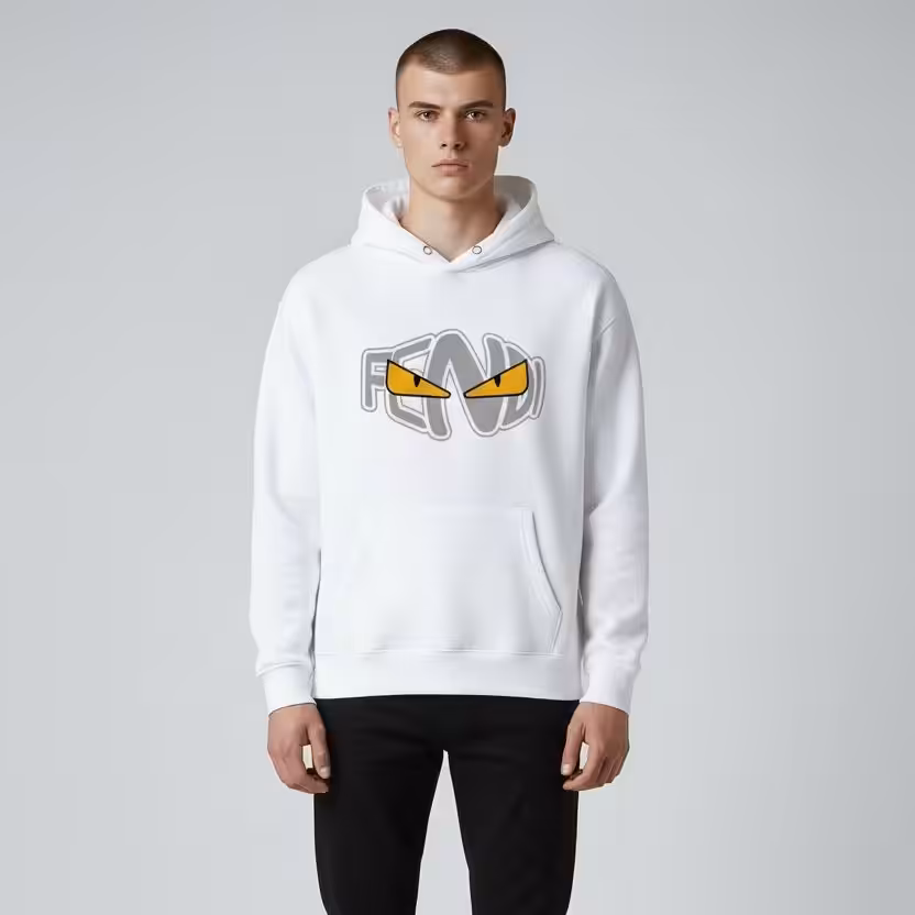 WhatsApp Image 2025-12-24 at 12.28.46 PM Fendi White Full Sleeve Men’s Hoodie