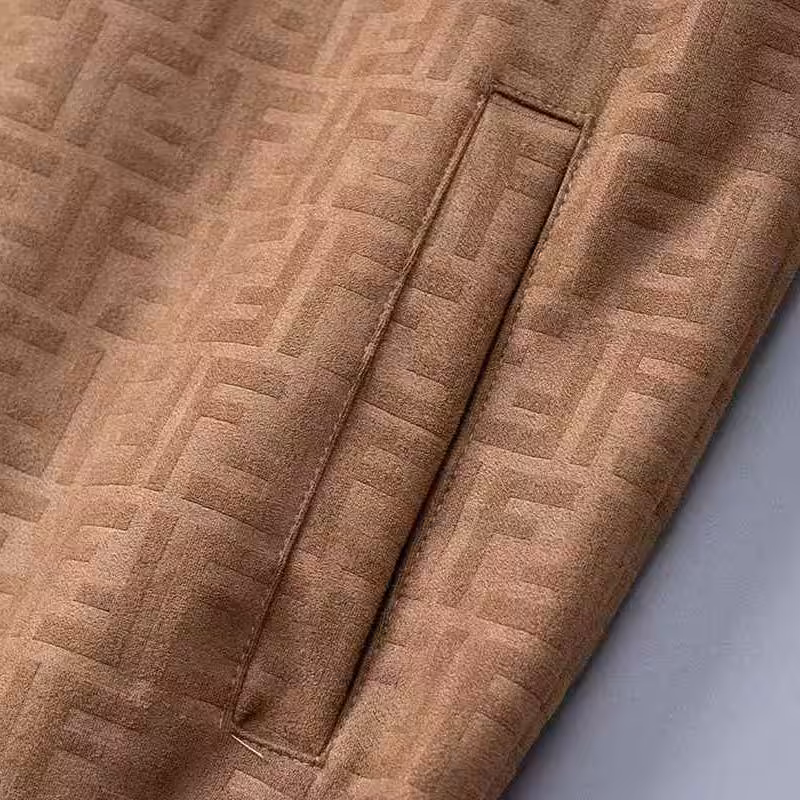 WhatsApp Image 2025-12-27 at 12.28.39 PM (1) Fendi FF Embossed Khaki Wind Cheater Jacket