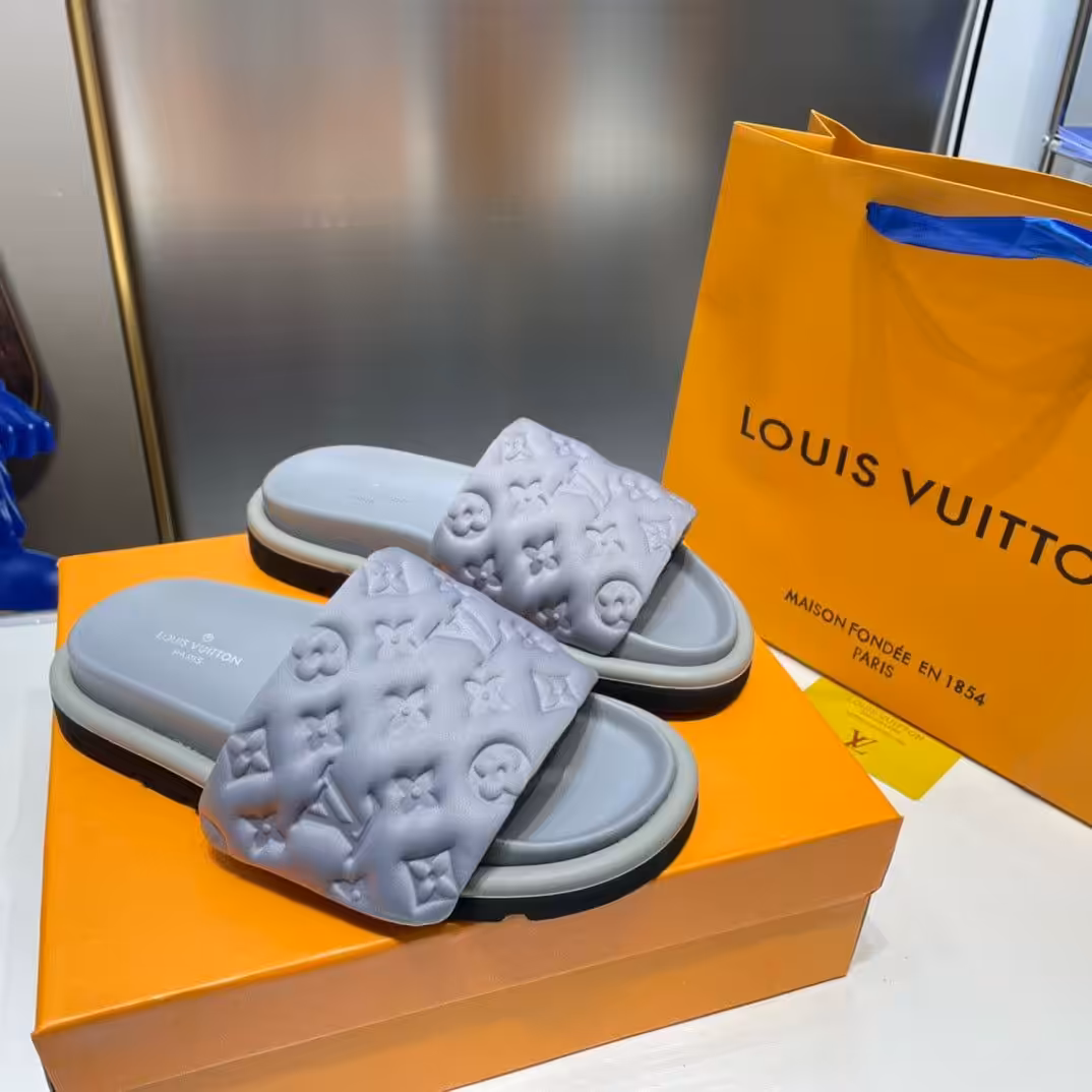 WhatsApp Image 2025-12-30 at 5.29.14 PM Louis Vuitton Pool Pillow Grey Mule
