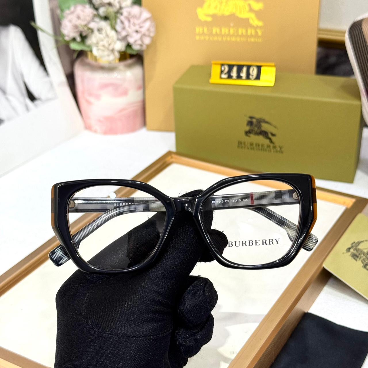 Burberry Brown Square Eyeglass Frame