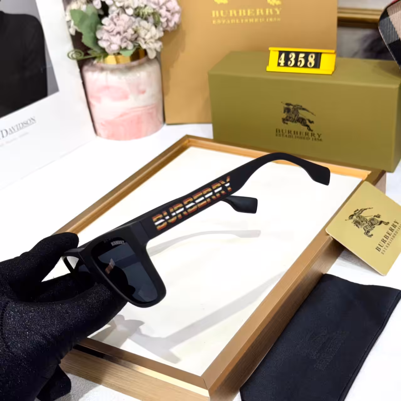 WhatsApp Image 2026-01-06 at 7.02.31 PM (1) Burberry Black Square Signature Check Sunglasses
