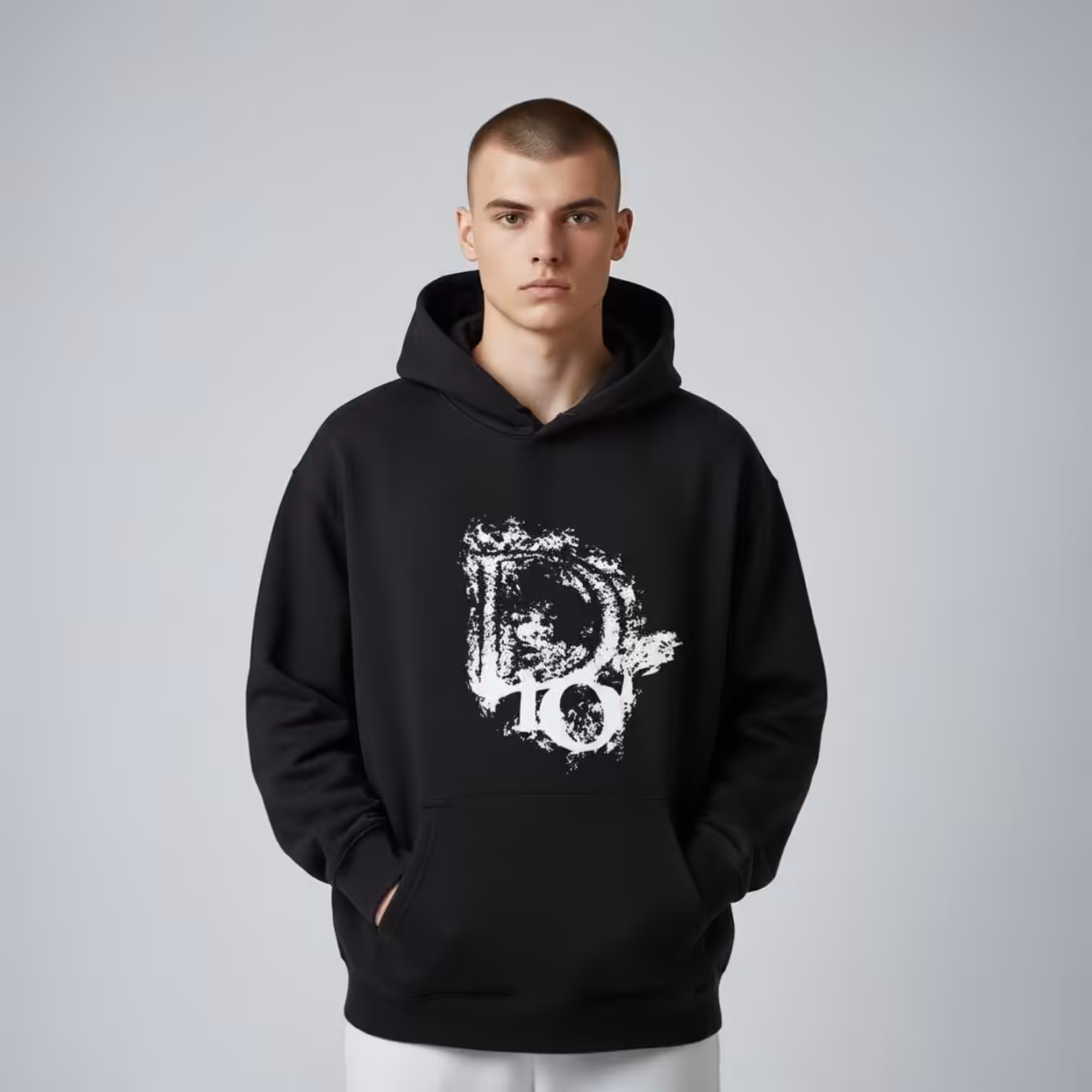 Christian Dior Black Full Sleeve Graphic Men’s Hoodie