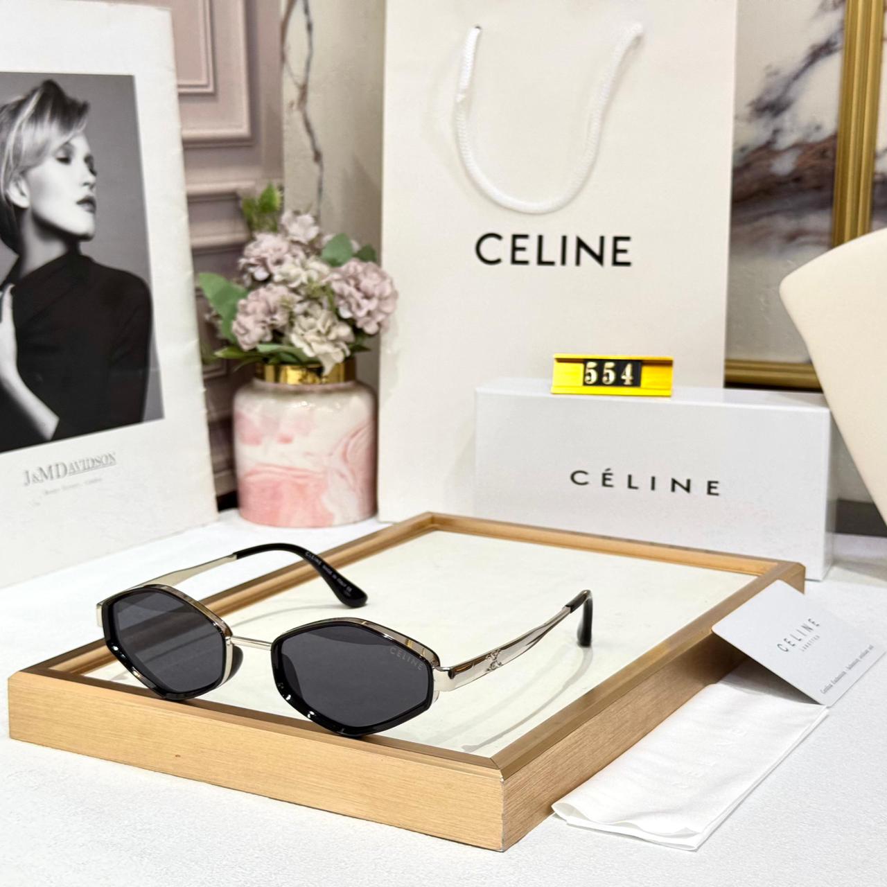 Celine Black Oval Women Sunglasses