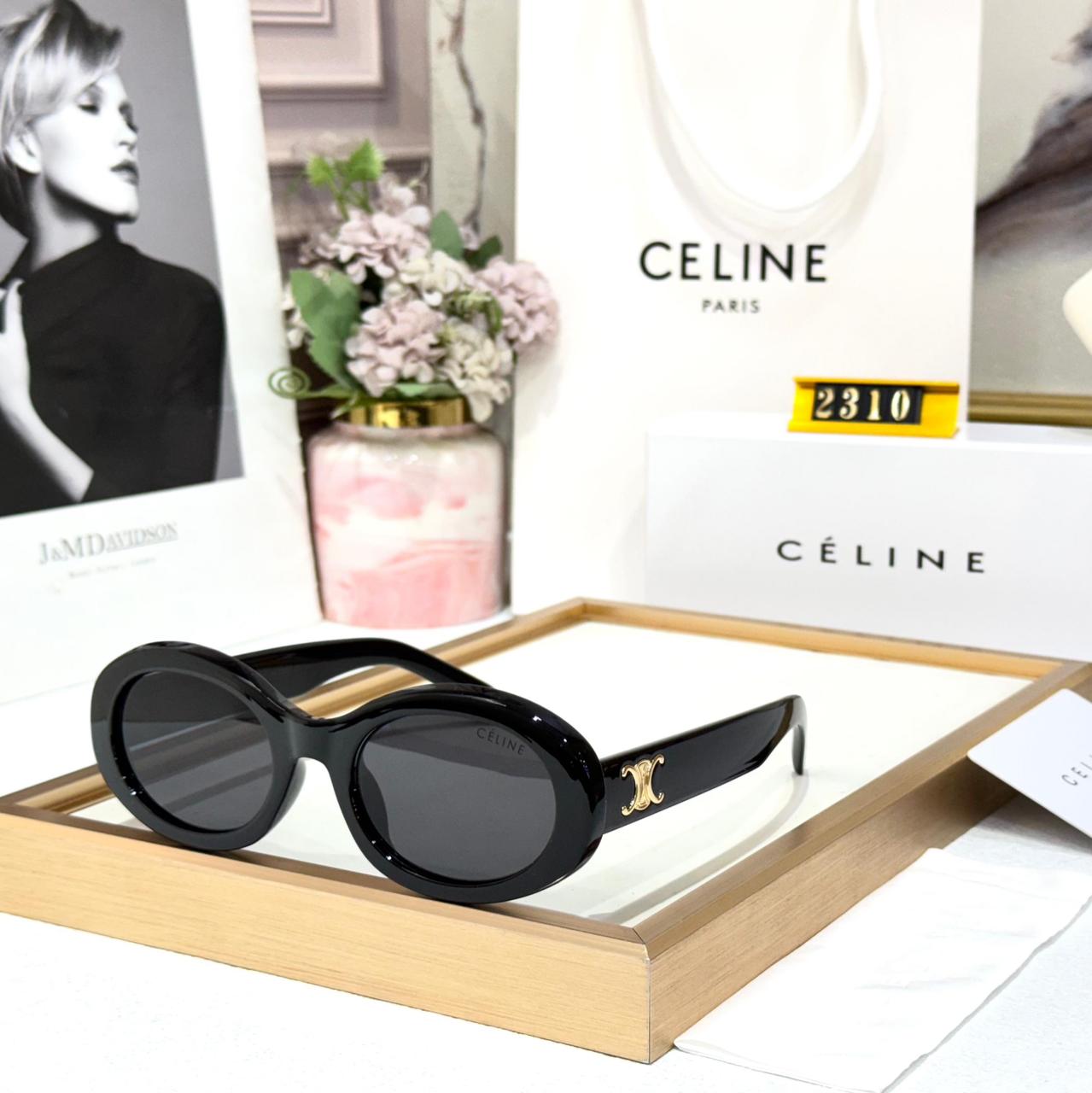 WhatsApp Image 2026-01-08 at 7.09.26 PM (1) Celine Black Oval Sunglasses