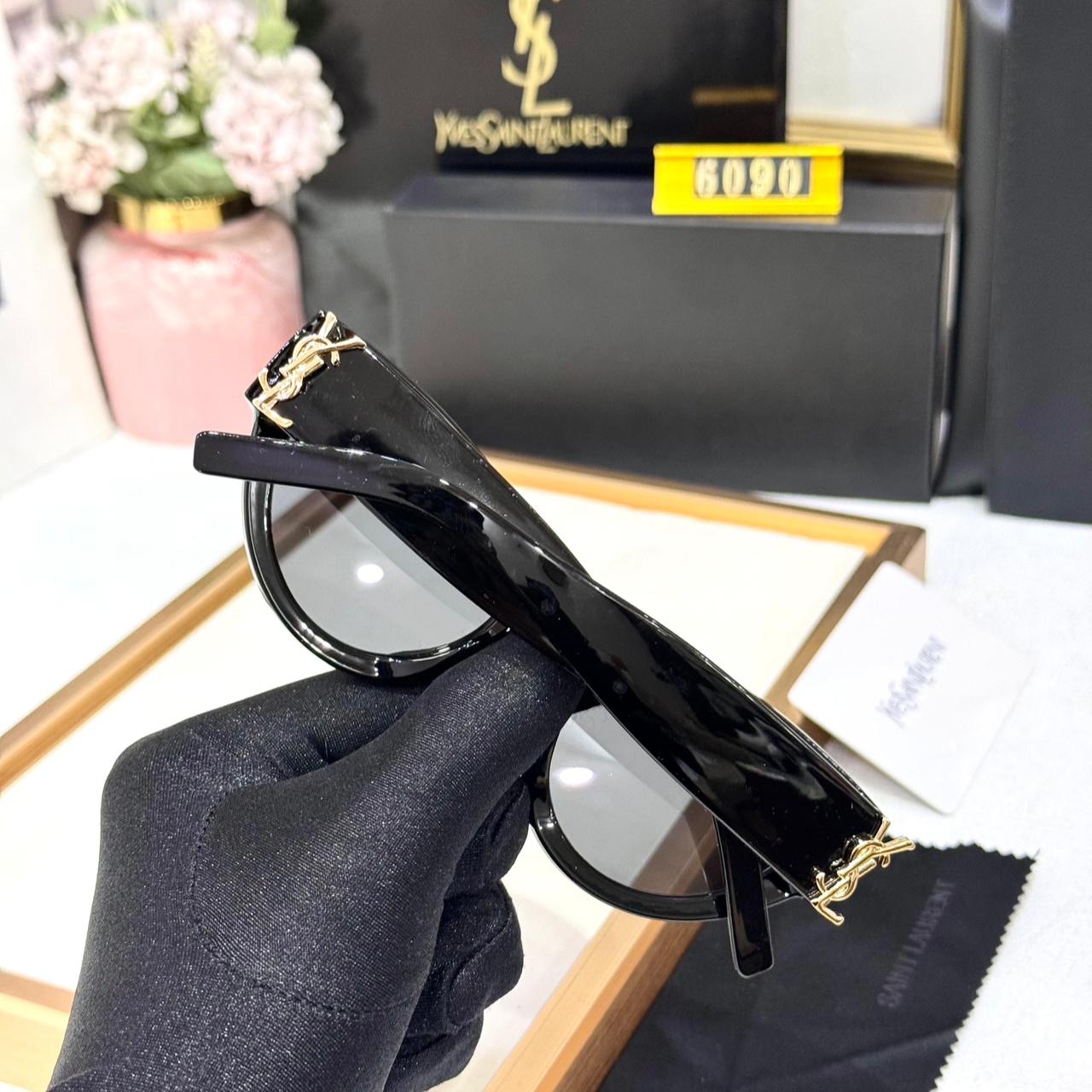 YSL Black Cat-Eye Women Sunglasses