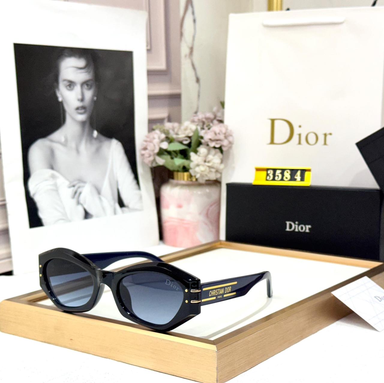 Dior Blue Square Women Sunglasses