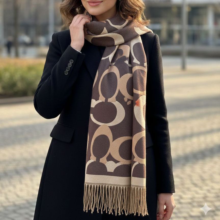 Coach Signature Brown Monogram Stole