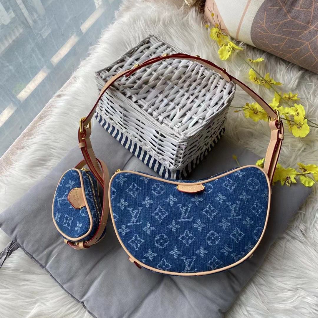 WhatsApp Image 2026-01-10 at 3.25.04 PM Louis Vuitton Croissant MM Monogram Denim Shoulder Bag