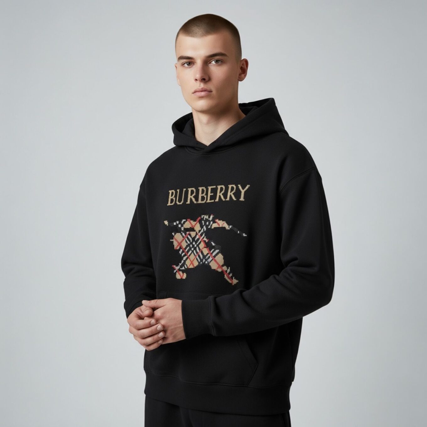 Burberry Knight Black Full Sleeve Men’s Hoodie