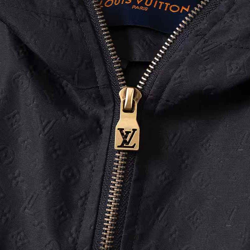WhatsApp Image 2026-01-15 at 6.44.18 PM (1) Louis Vuitton Embossed Black Wind Cheater Jacket