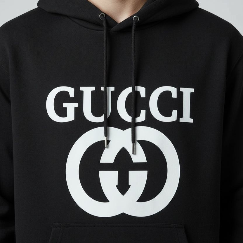 Gucci Interlocking Black Full Sleeve Men’s Hoodie