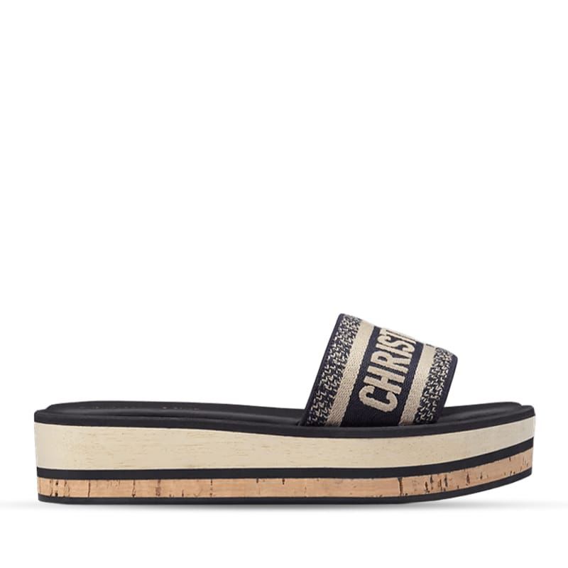 Christian Dior Dway Blue Platform Slide
