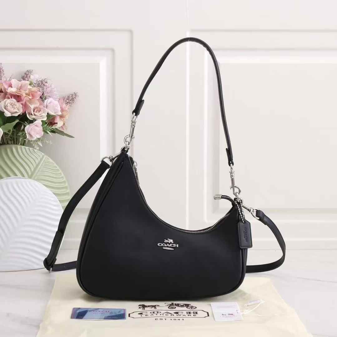 Coach Teri Twisted Black Shoulder Bag (With Box)