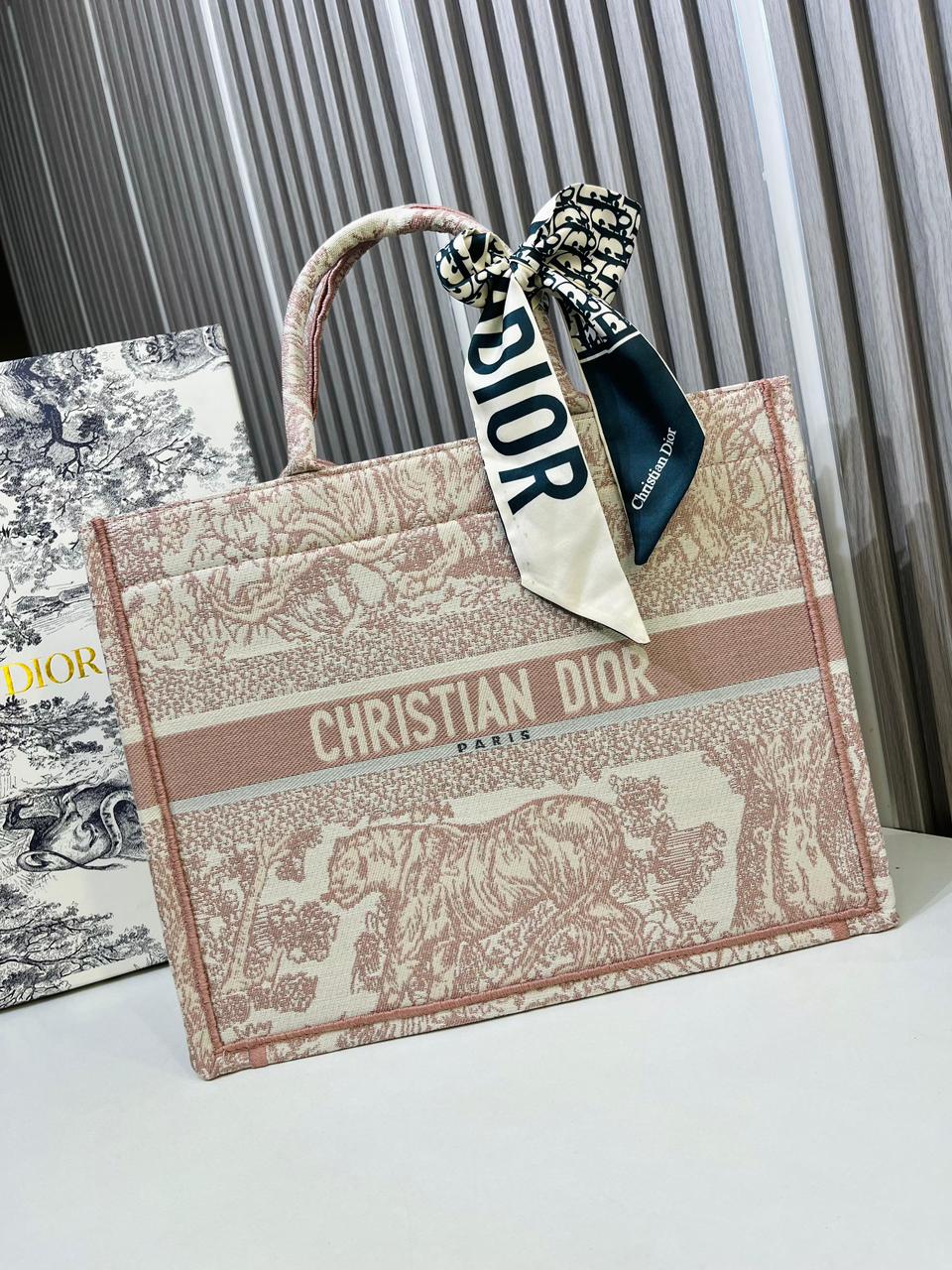 Christian Dior Pink Tiger Tote (With Box)