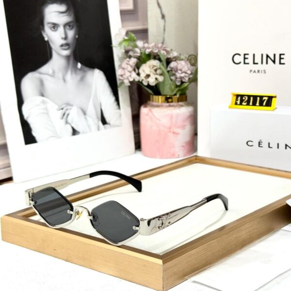 Celine Silver Hexagon Sunglass For Women