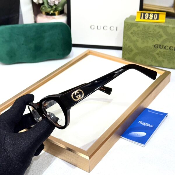 Gucci Black Brown Cat-Eye Optical Eyeglasses for Women
