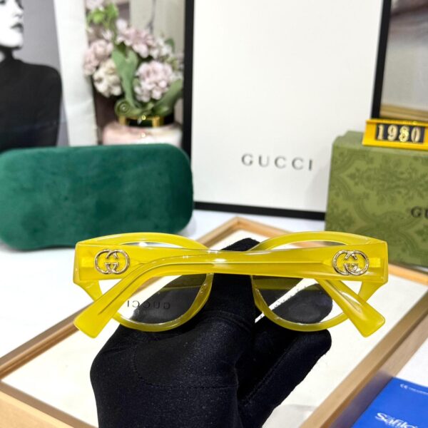 Gucci Yellow Cat-Eye Optical Eyeglasses for Women