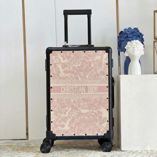 Dior Tiger Pink Color 20 Inch Cabin Trolley Bag