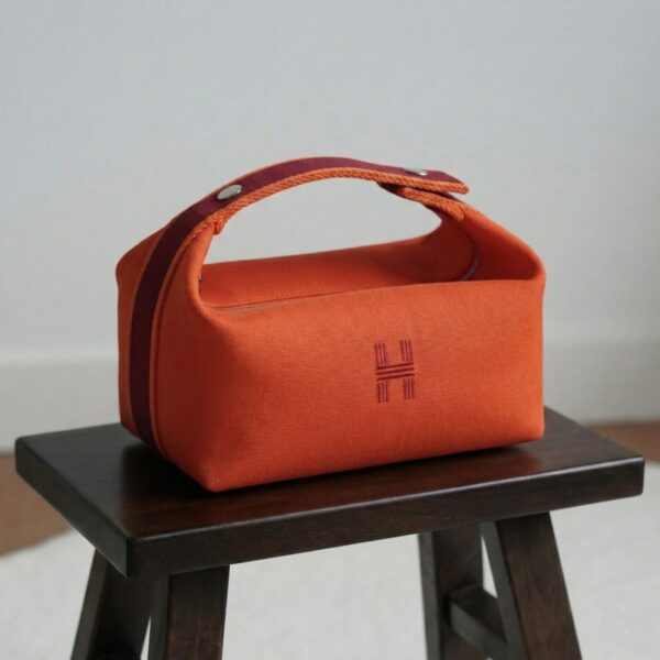 Hermes Bride A Brac Large Case Orange Color Hand Bag (With Box)