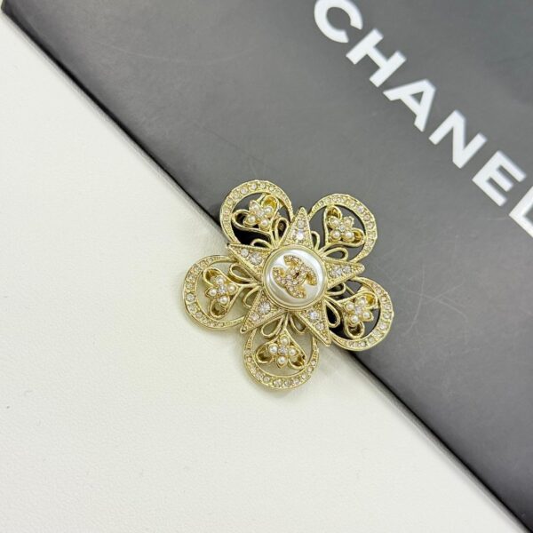 Chanel Flower Golden Brooch