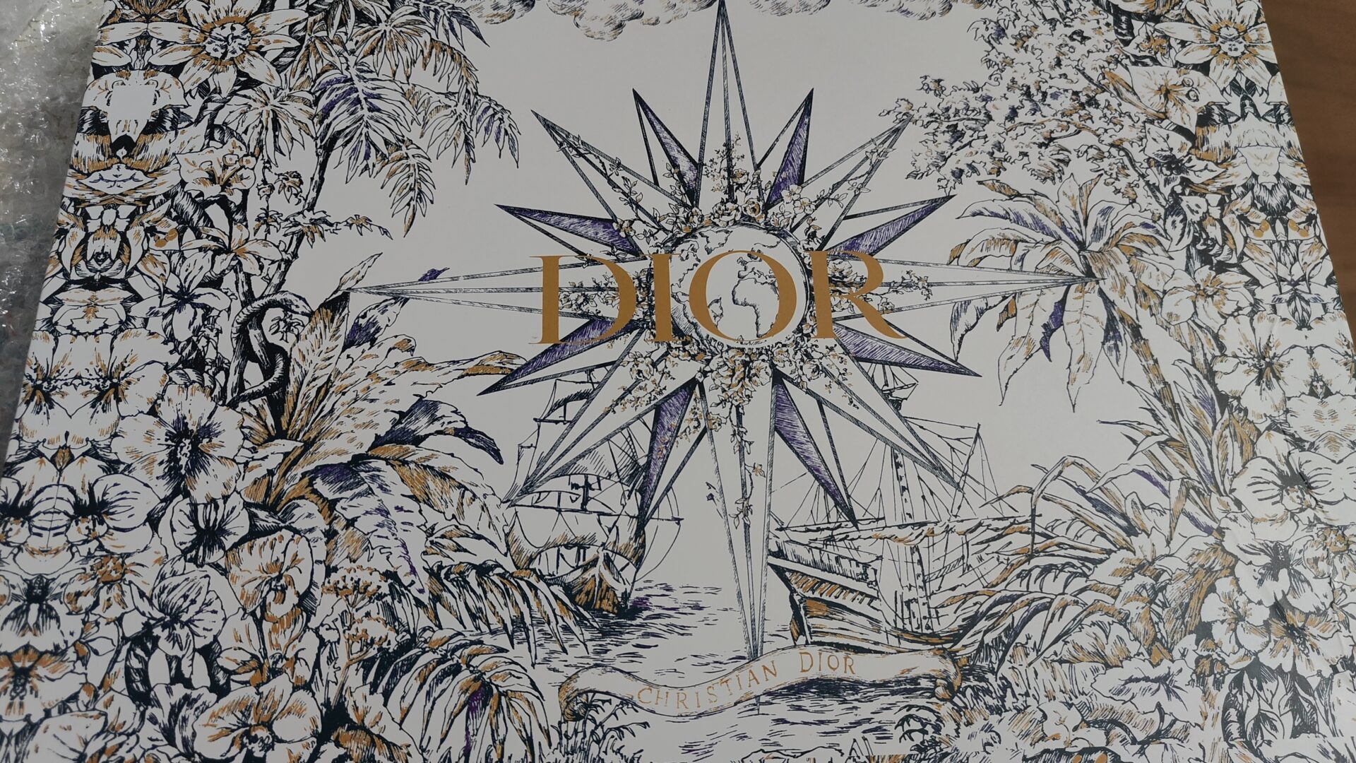 Dior Blue Embroidery Book Tote (With Box) photo review